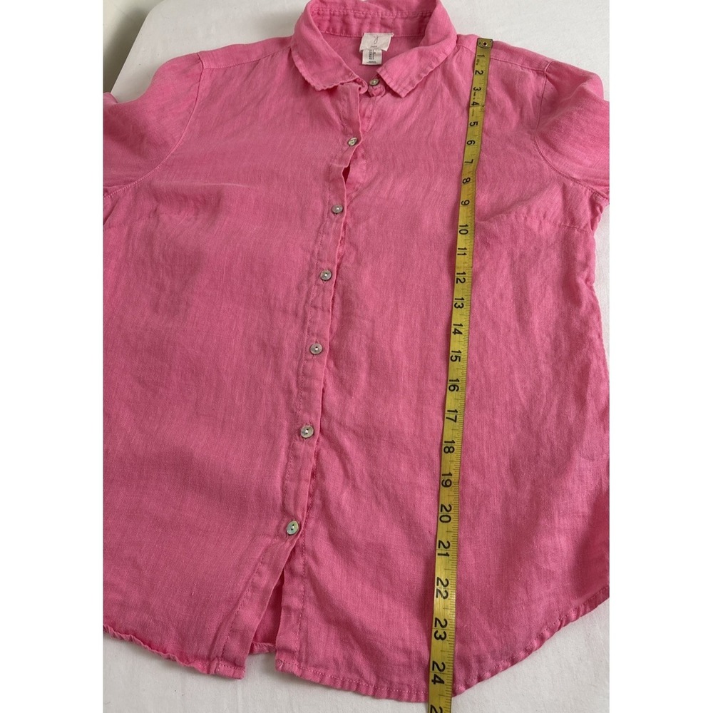 Joie 100% Linen Button Up Shirt Top Womens Small Pink Coastal Beach NE Summer - Picture 7 of 8